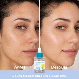 KIERO - Serum Facial Hidratante con Niacinamida y Péptidos - Suero Facial Coreano con Nopal y Pantenol - Luminosidad, Firmeza y Barrera Cutánea - Vegano 30 ml