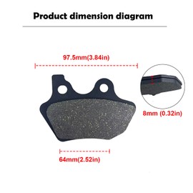 Brake Pads Front and Rear for Harley Davidson Electra Glide Standard,Ultra Classic,Touring FLHT/FLHTi,FLHRCi Road King Classic,Street Glide,Dyna Sportster Sport 1200 Anniversary Edition XLH 883