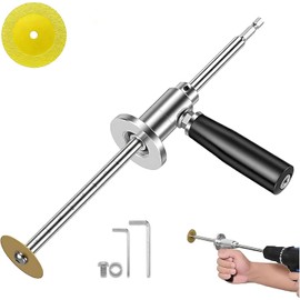 BJinegely Inside Pipe Cutter for PVC Pipe, Upgraded Versatile PVC Pipe Cutter and Drill Attachment with Diamond Grit Cutting Wheel and Handle