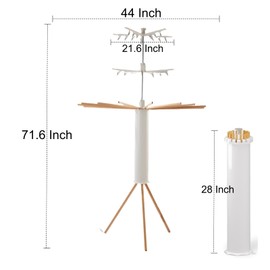 SOTTORICH Tripod Clothes Drying Rack, Garment Rack Portable and Foldable Space Saving Laundry Drying Rack - Drying Rack Clothing Floor Folding Balcony Bedroom Household (Triple Layer)