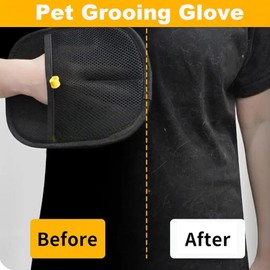 Double-Sided Pet Grooming Gloves for Dogs and Cats, Dog Hair Remover Gloves, Reusable, Suitable for Deshedding, Bathing, Grooming, Pet Cleaning Tool