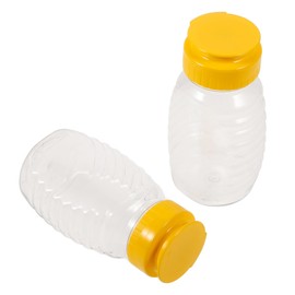 GANAZONO 2 Pack Honey Squeeze Bottle Honey Dispenser Dipper for Kitchen Jam Salad Dressing Condiments
