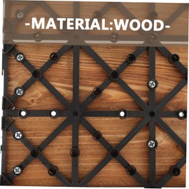 WOONEKY Interlocking Decking Tiles Durable Outdoor Flooring Easy Installation for Balcony Deck and Patio Use Low Maintenance Tiles for Transforming Your Outdoor Space