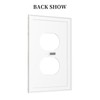 CKHTER White Gray Gold Marble Outlet Covers Light Switch Cover