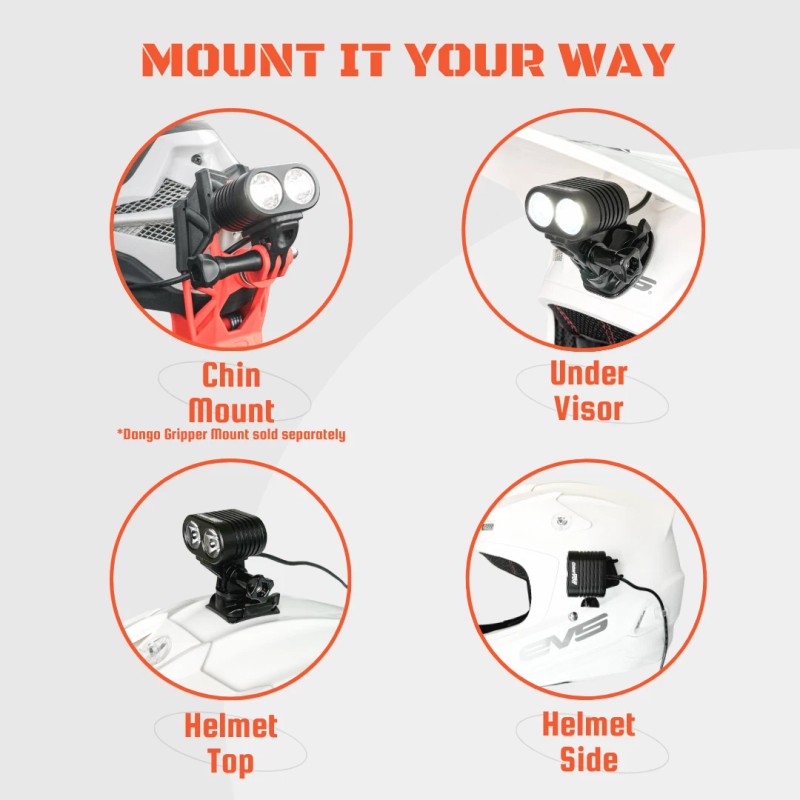 Dango Design Navigator Helmet LED Trail Light 2100 Lumen Rated