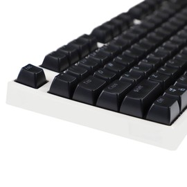 YMDK 104 Key SA Profile ANSI ISO Double Shot Shine Through Ball Shape Keycaps Suitable for Standard MX 104 87 61 Keyboard (Black)