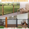 32.5 Inch Heavy Duty Adjustable Outdoor Metal Deck Gate with