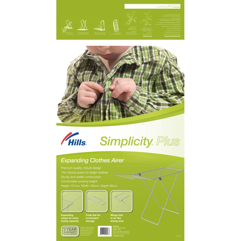 Hills Simplicity Plus Expanding Clothes Airer