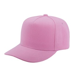 5-Panel Baseball Cap for Workouts, Hiking, Outdoor Sports, Customizable DIY Design, All-Season Comfort Fit, Adjustable Pink