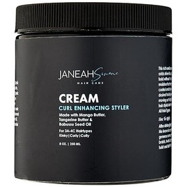Cream- curl enhancer for curly hair, type 4 hair, type 3 hair, leave in conditioning styler, anti frizz, natural hair, with shea butter, sulfate free, moisturizing curl cream, soft hold, wash and go