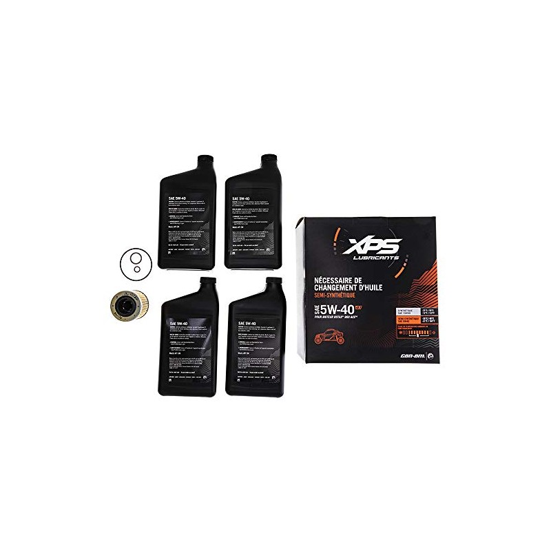 Can-Am OEM 4T 5W-40 Synthetic Blend Oil Change Kit Rotax