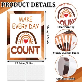 Motivational Posters for Classroom, 6Pcs Classroom Motivational Poster Positive Posters, Classroom Posters High School, Inspirational Posters for Classroom Office Elementary Middle School Decorations