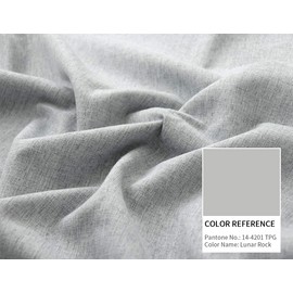 BGment 100% Blackout Curtains with Liner for Bedroom, Grommets Thermal Insulated Textured Linen Lined Curtains for Living Room ( 52 x 63 Inches, 2 Panels, Grey )