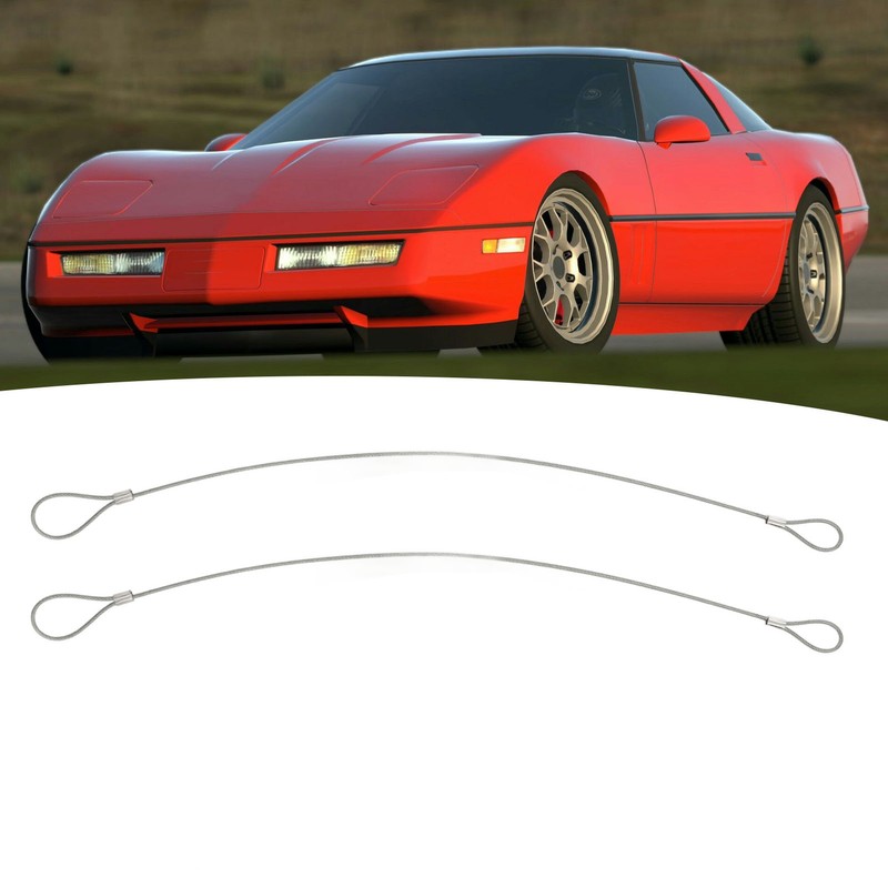 2Pcs Emergency Hood Release Cable Kit RP604802 Replacement for Corvette