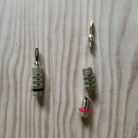 Pure Two Pairs  High-Quality 4mm Banana Plug – 10.012 Pure Copper  24K Gold Plating