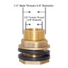 Joywayus 3/8" Female 1/2" Male Soild Brass Water Tank Connector