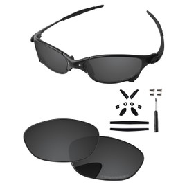 PapaViva Replacement Lenses & Rubber Kits for Oakley Juliet, Uniform black
