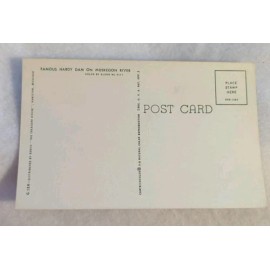 Famous Hardy Dam On Muskegon River Postcard Vintage Antique