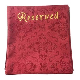 4 Pack of Embroidered Jacquard Pew Reserve Cloth - Burgundy