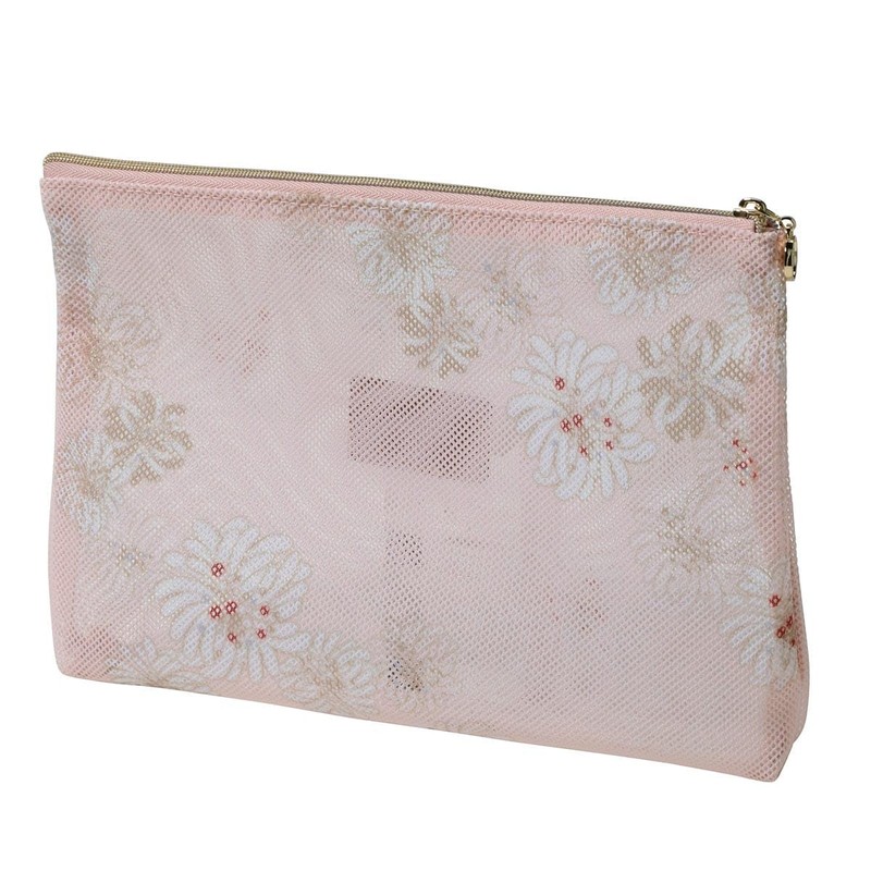 PAJ-PO14-PK Printed Mesh Flat Pouch Paul & Joe La Papetrie