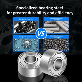 ANGEEK 693ZZ Ball Bearings 3 mm x 8 mm x 4 mm, Pre-Lubricated, Double Seal, 693ZZ Deep Groove Ball Bearings, Pack of 20