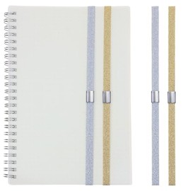 Mini Skater Elastic Planner Bands Book Page Markers for Hardcover Journal Notebook Book Lovers- Stretchy Closure Reading Straps to Holds Planner Closed, Fit Notebooks from 8" to 11” in Height, Pack of 4 (Gold & Silver)
