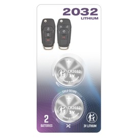 (2 PACK) CR2032 2032 for Ford FLIP Remote Key Fob Battery OEM Bundle Case Shell fits 2013-2022 EcoSport Expedition Escape Explorer F-150 250 350 450 550 Fusion Ranger Transit N5F-A08TAA or A08TDA
