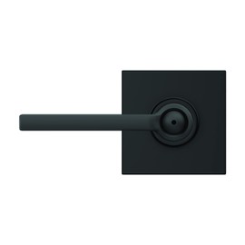 Schlage F40 LAT 622 COL Latitude Lever with Collins Trim Bed & Bath Privacy Door Lock, Matte Black