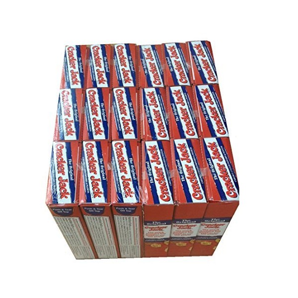 Cracker Jacks Boxes Original 18 Packs of 1 Oz Caramel Coated Popcorn & Peanuts Prize in Every Box