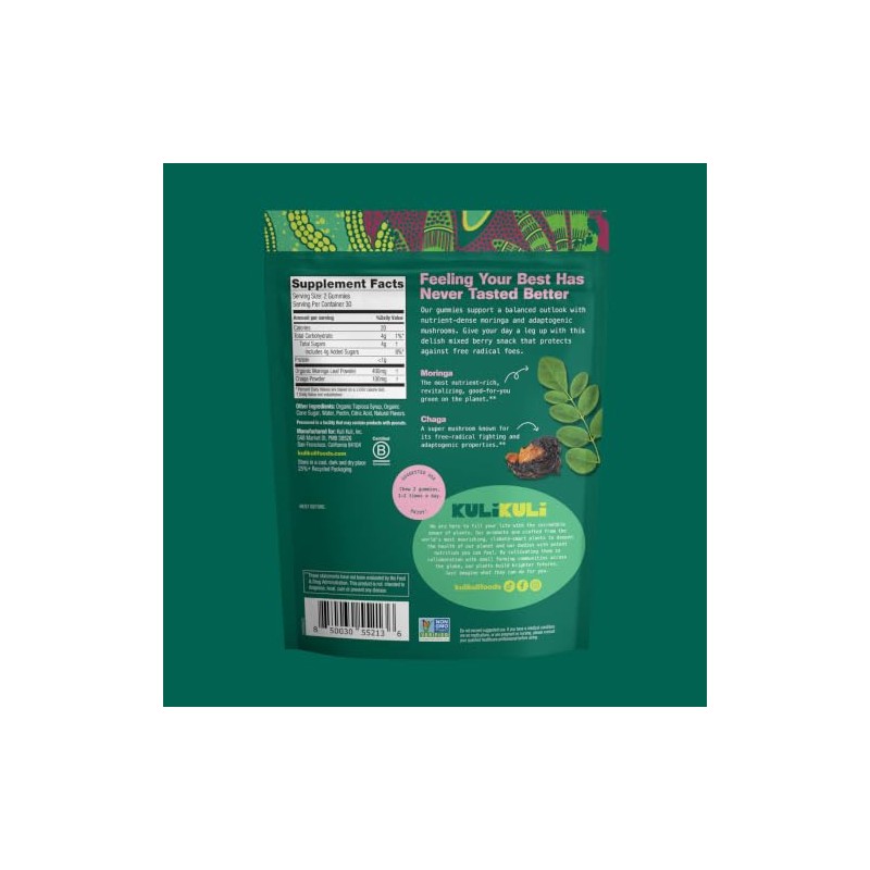 Kuli Kuli- Gomitas Super Energy Suplementos energéticos con moringa, potenciador