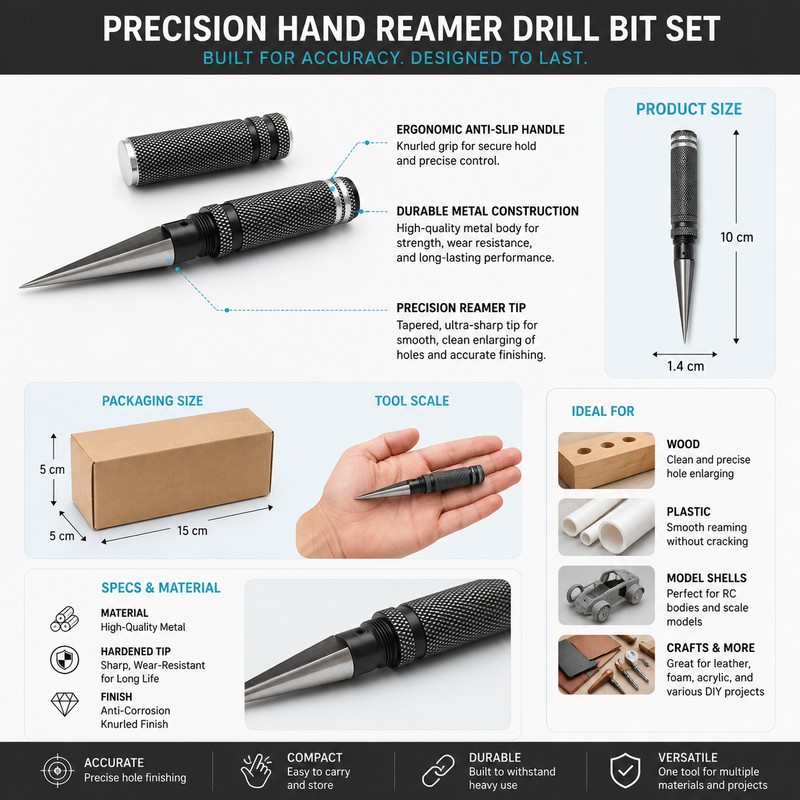 Reamer Drill Bit Set for DIY Crafts – Hole Enlarging
