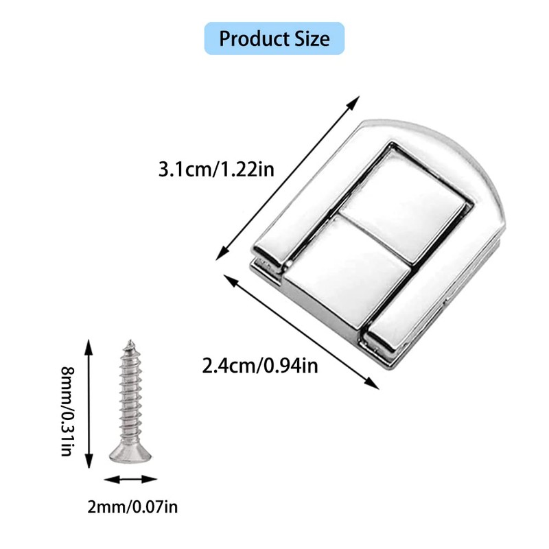 Pack of 15 Stainless Steel Box Hasp Box Jewellery Box