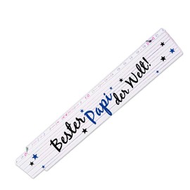 Ruler with Motif "Bester Papi der Welt" for Men | Metre Measure | Link Scale with Name Printed | Many Names to Choose From