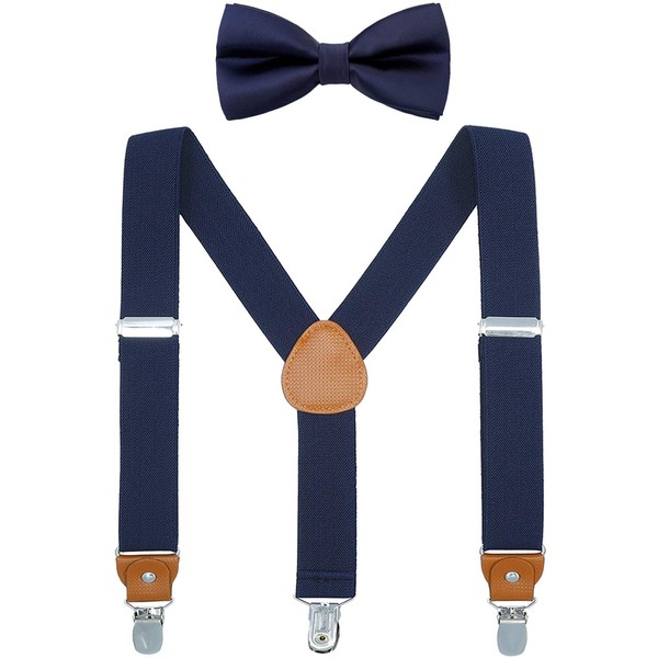 WELROG Kids Suspender Bowtie Sets - Y Shape Adjustable Suspender