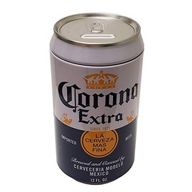 The Tin Box Company Corona Blue and White Can Bank Tin
