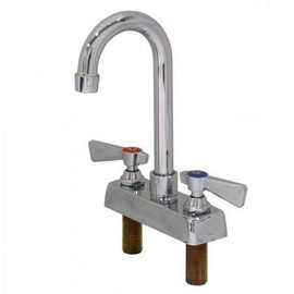 GSW AA-420G 4" Deck Mount NO LEAD Faucet with 3-1/2" Gooseneck Spout