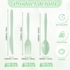 Zhehao 405 Pcs Hard Plastic Utensils Plastic Silverware Set Cutlery