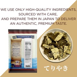 Japanese Tempura Seaweed Chips, Noriten – Teriyaki Flavor | 0.95oz x 5 Pack | Made in Japan by Swashbuckle Snacks