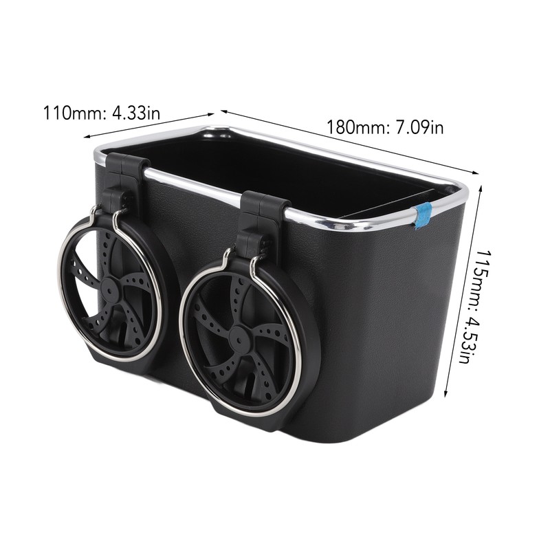 Car Armrest Storage Box Foldable Bottle Holder Universal Vehicle Tissue