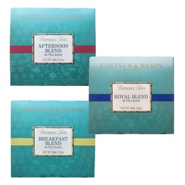 Fortnum & Mason Royal Blend, Breakfast Blend, and Afternoon Blend Variety Tea Bundle - 3 Boxes of 50 Tea Bags Each (Count - 150)