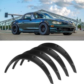 KEEPDSGN For Mazda MX-5 Miata 4Pcs Set Fender Flares Wide Body Kit Wheel Arches Flexible