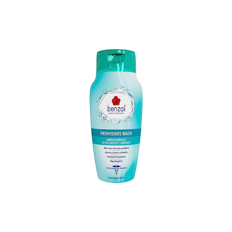 Benzal Wash Jabon Intimo Femenino, ProHydrate, Shampoo Intimo Mujer, Jabon