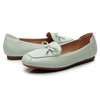 VenusCelia Zapato plano ancho Bowknot para mujer, Turquesa (Pale Turquoise),