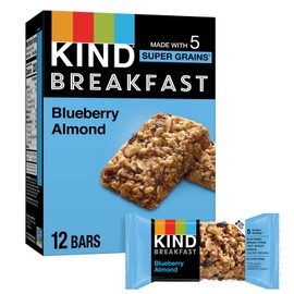 KIND Breakfast Bars Blueberry Almond 6 Pack Gluten Free Healthy Snack Bars