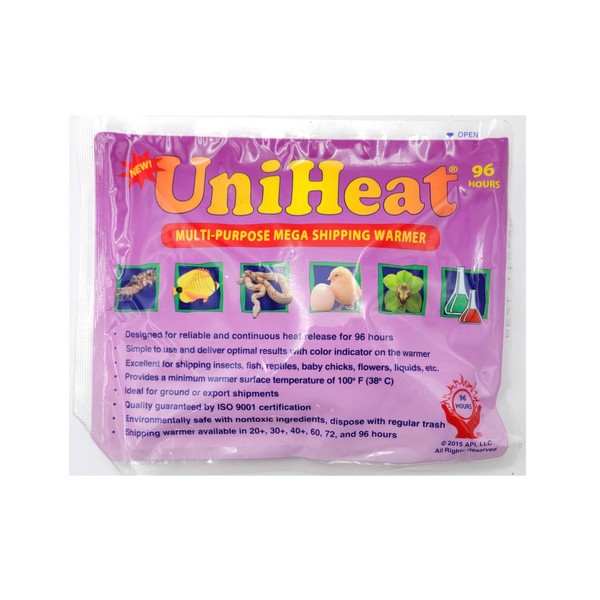 UNIHEAT: 96 hour multi purpose shipping warmer. Easy to use,
