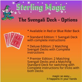 Ted's Sterling Magic Factory Cut Bicycle Svengali Deck Trick Kit in Red Back (Deluxe Edition)