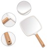 YEAKE Hand Held Mirror with Handle for Makeup,Small Cute Wood