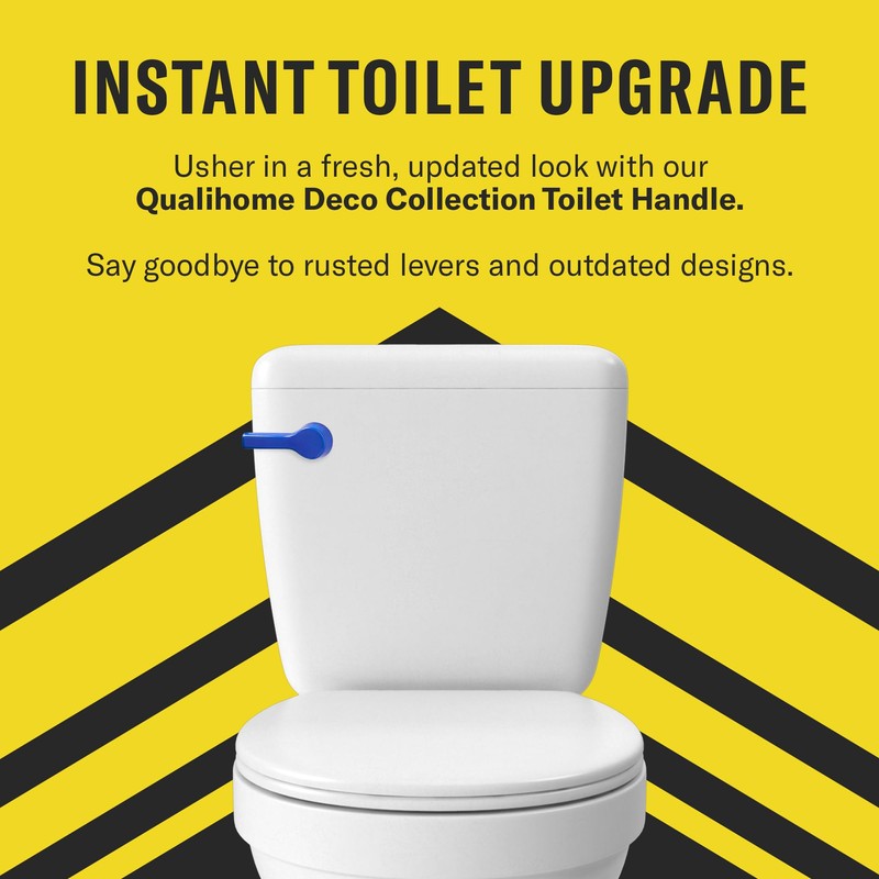 Qualihome Toilet Flusher Handle Replacement Kit - Universal Toilet Handle