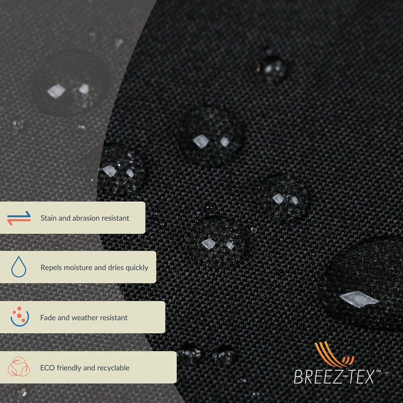 Island Umbrella Nassau 6.5-ft x 10-ft Rectangular Market - Black