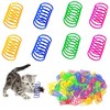 40 Pcs Colourful Cat Springs,Kitten Toys,Cat Spiral Toy,Durable Plastic Toys
